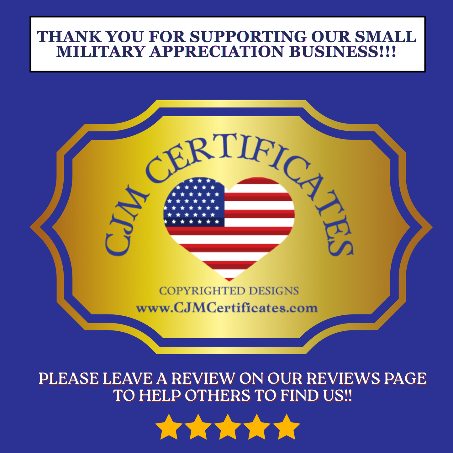 D7 Veteran Appreciation Certificates: Edit & Download