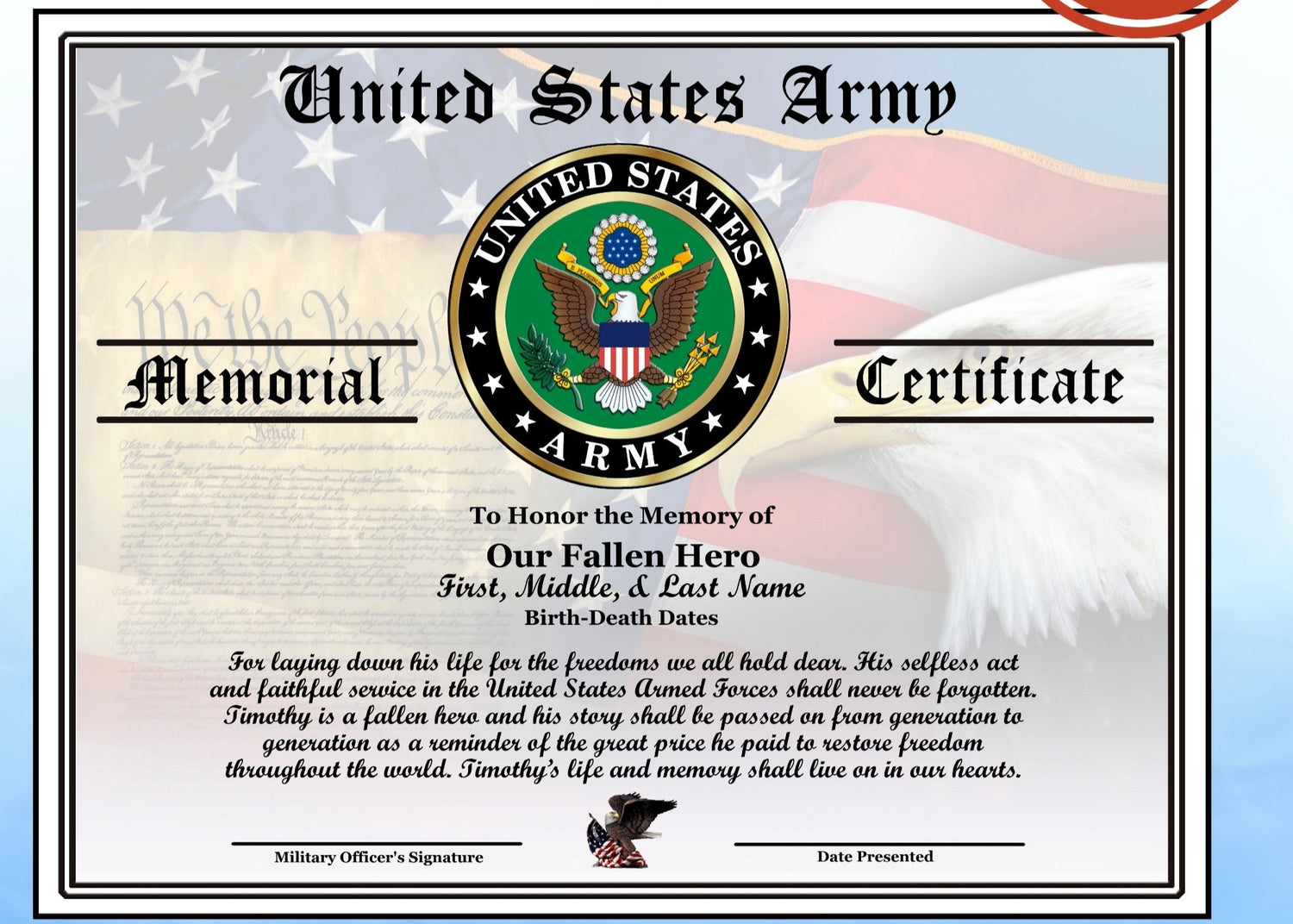 Editing and Adding Images to your Military Certificate Design