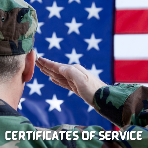 Active Military Certificates of Service