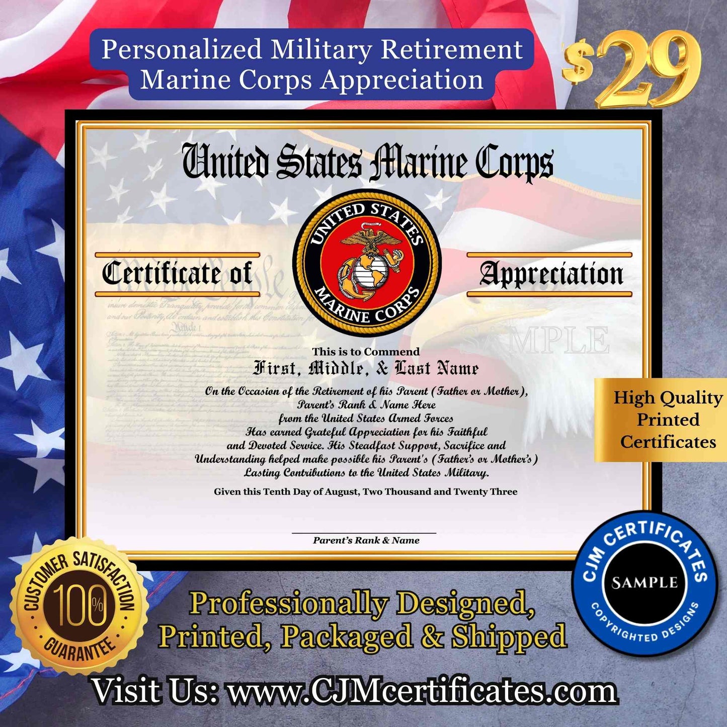 Military Retirement Ceremony Son Appreciation