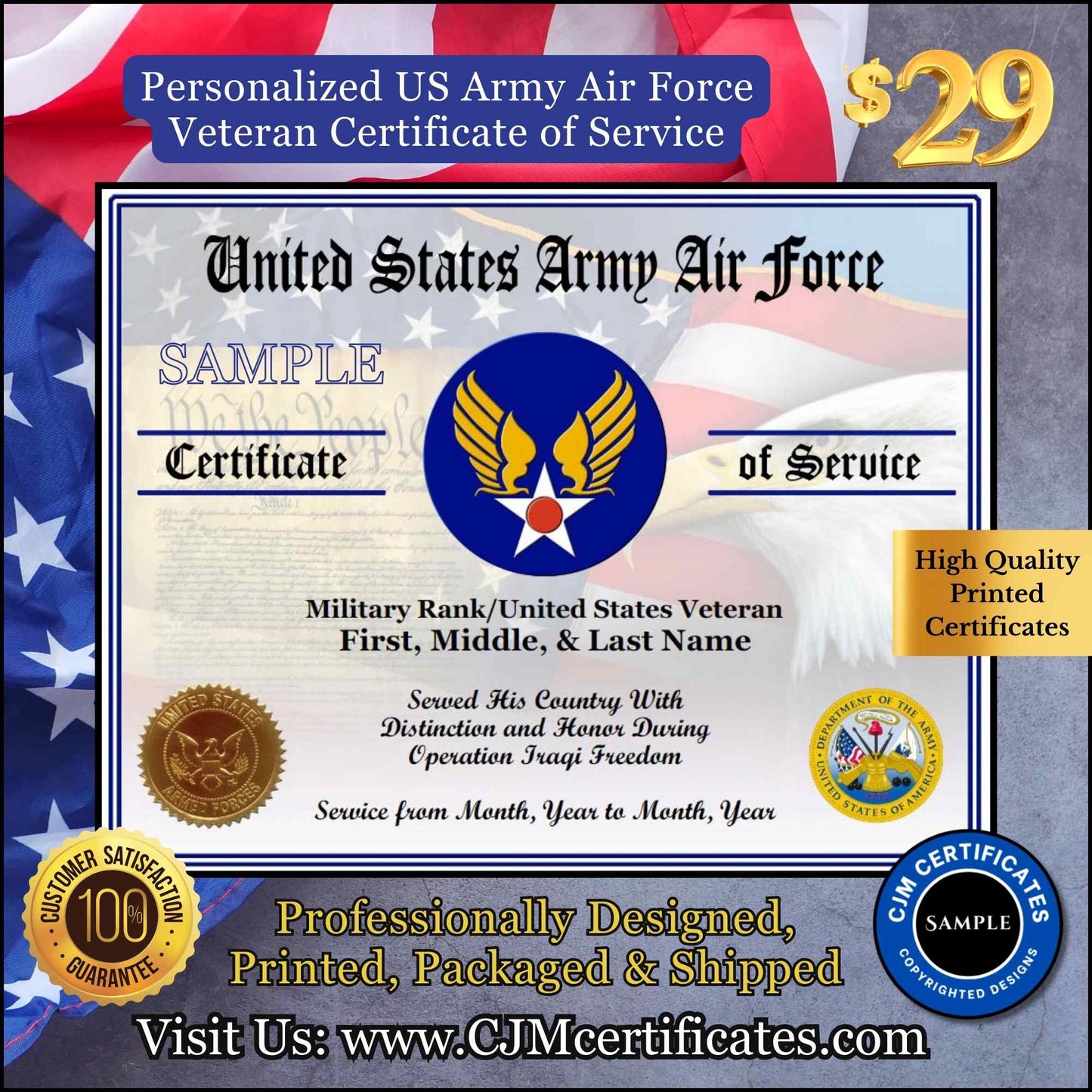 Veteran Certificates of Service