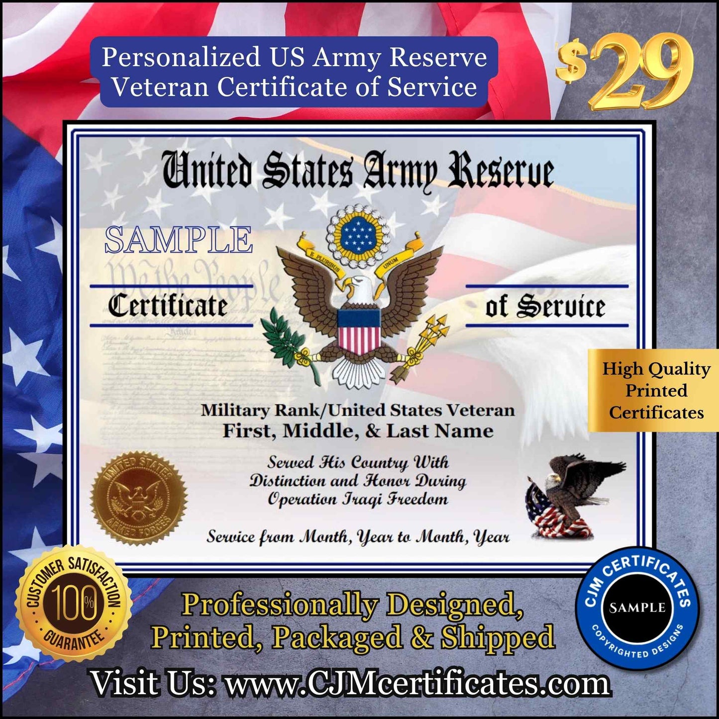 Veteran Certificates of Service