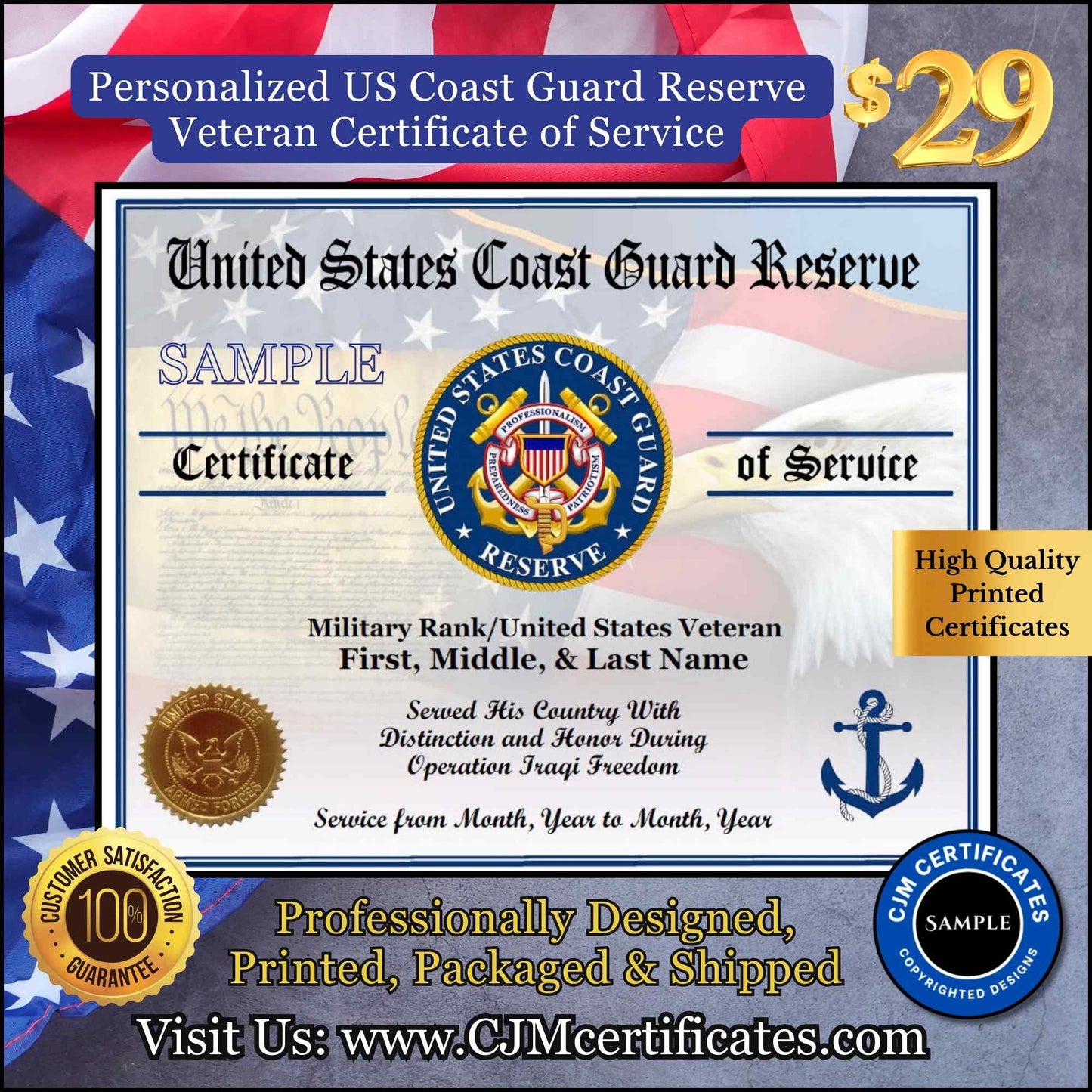 Veteran Certificates of Service
