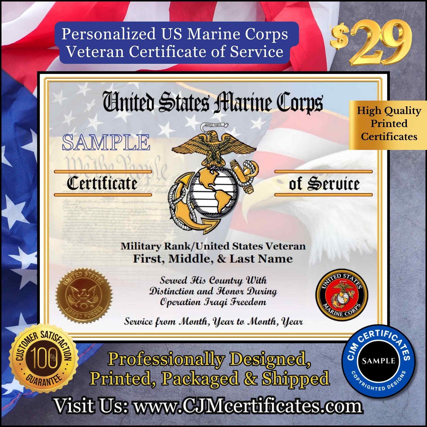 Veteran Certificates of Service