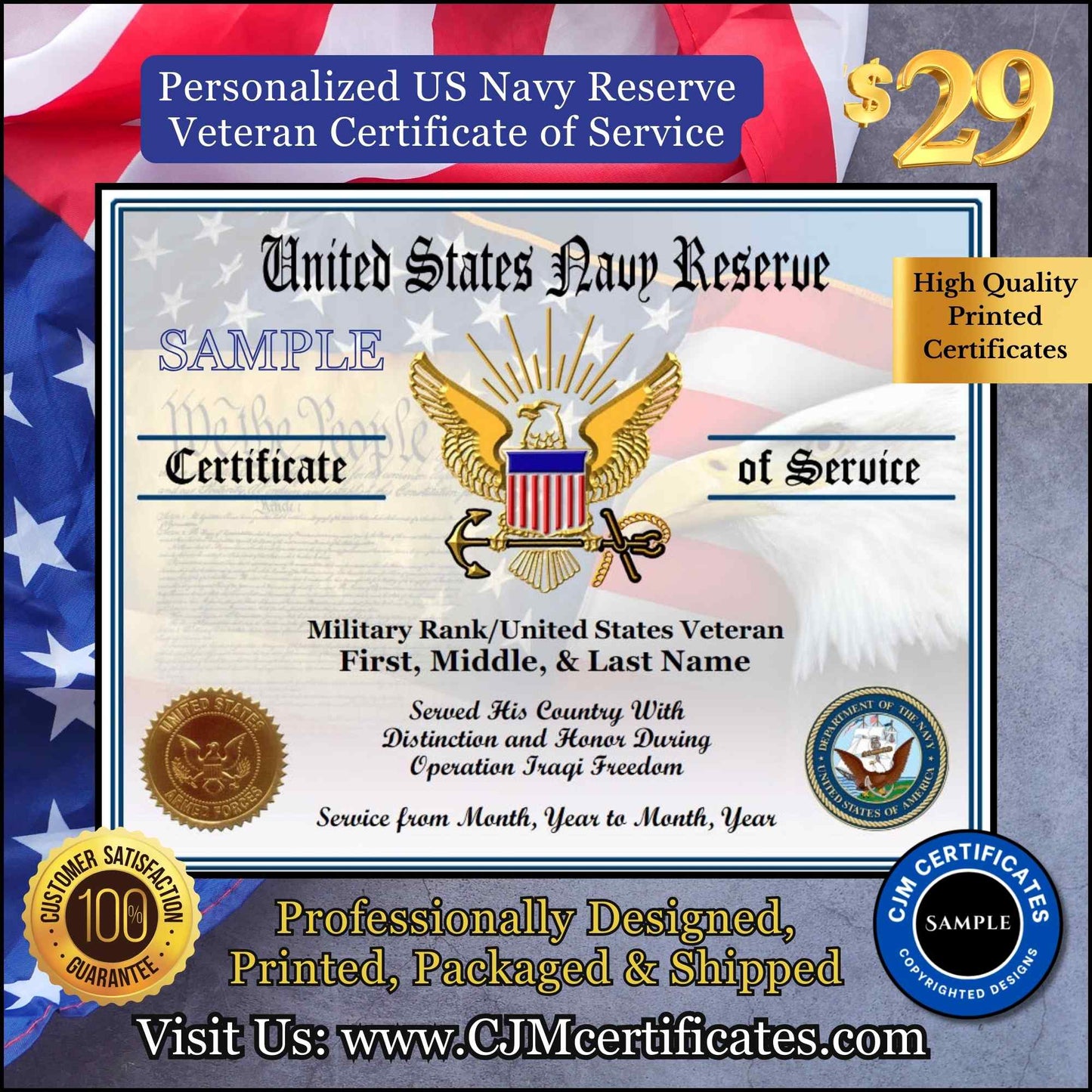 Veteran Certificates of Service