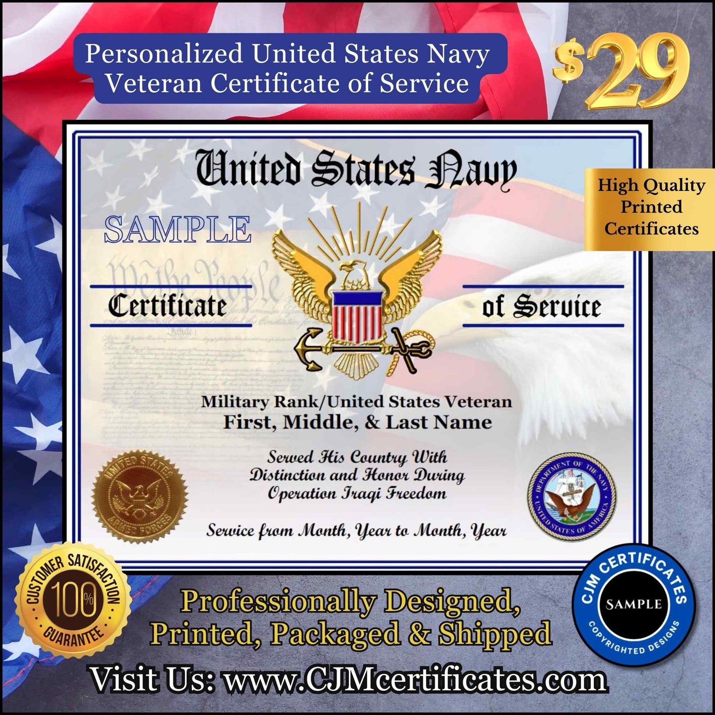 Veteran Certificates of Service