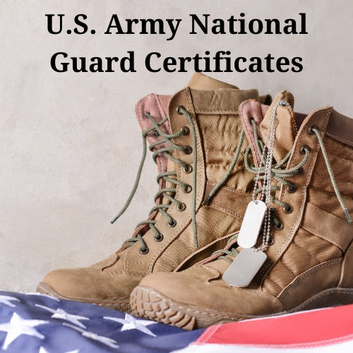U.S. Army National Guard Certificates