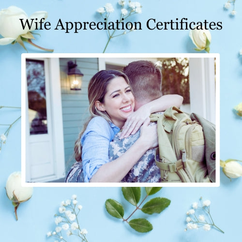 Military Wife Appreciation Certificates