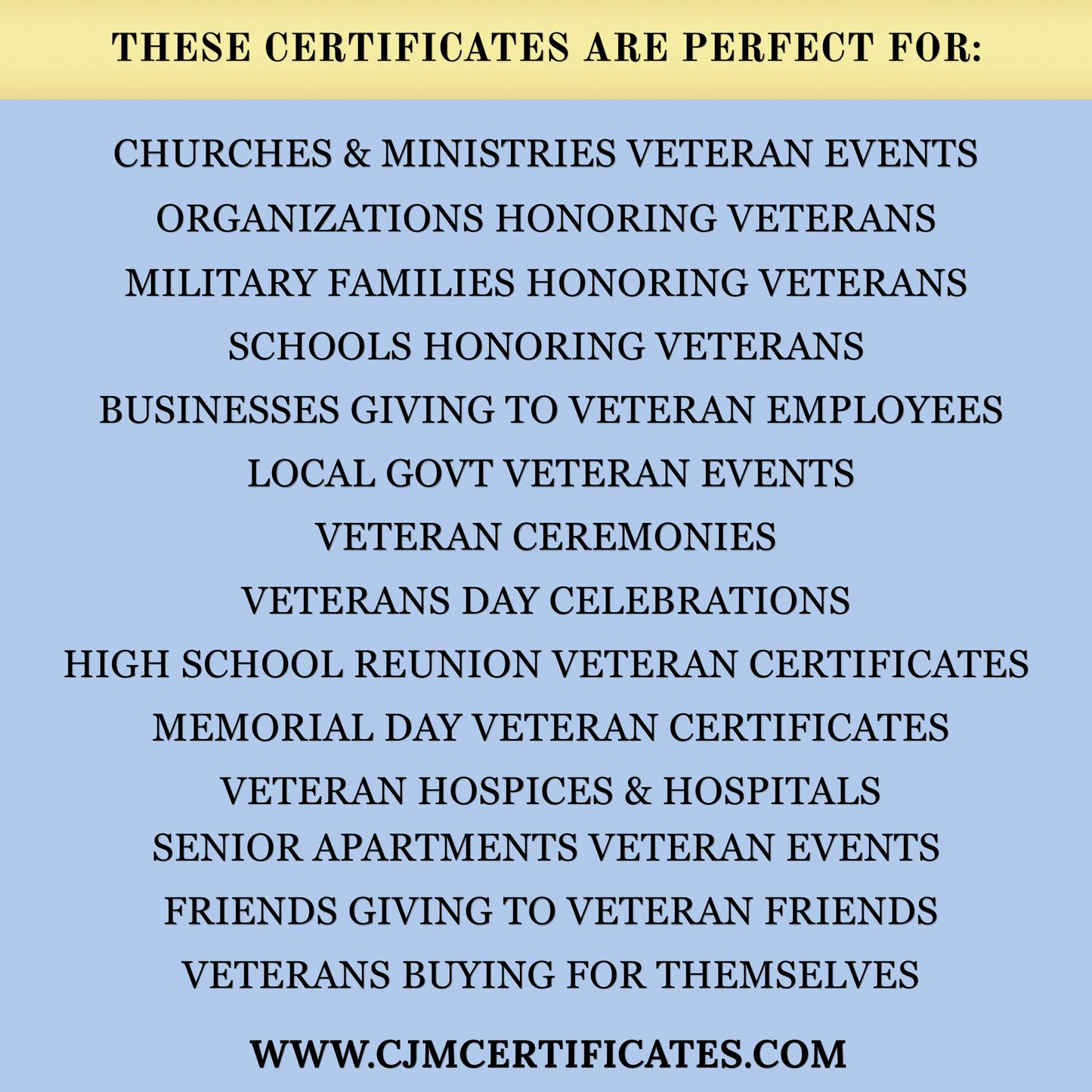 D19 All Services Veteran Appreciation Certificates: Edit & Download