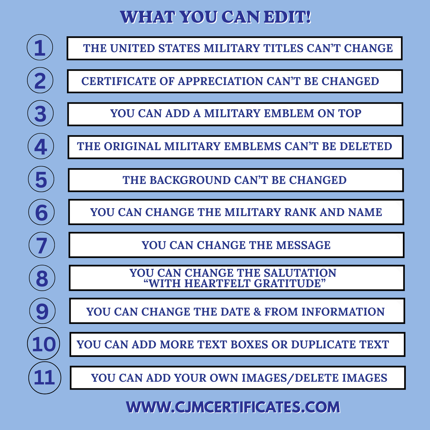 D6 US Veteran Certificates Pack: Edit & Download