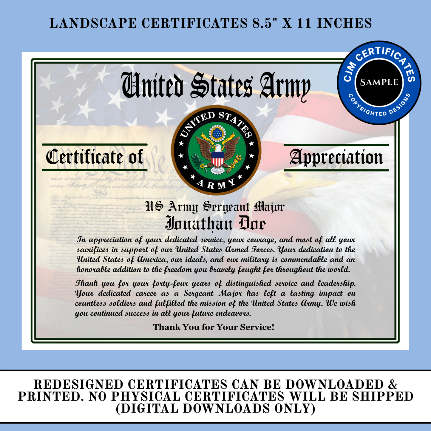 D5 US Army Retirement Certificate: Edit & Download