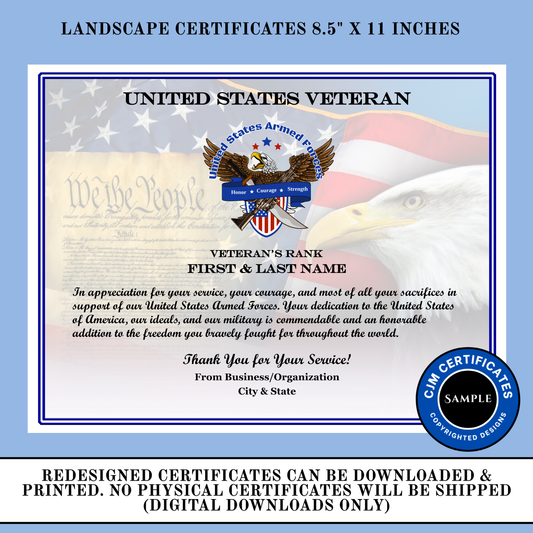 D2 Veteran Appreciation Certificates: Edit & Download