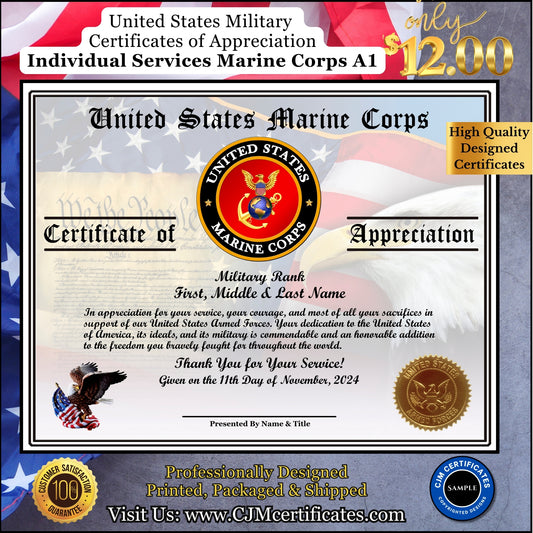 Marine Corps Certificates with Scripted Names