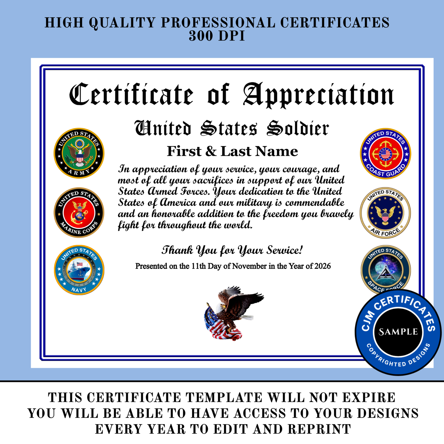 D17 Custom Military Certificates for Businesses: Edit & Download
