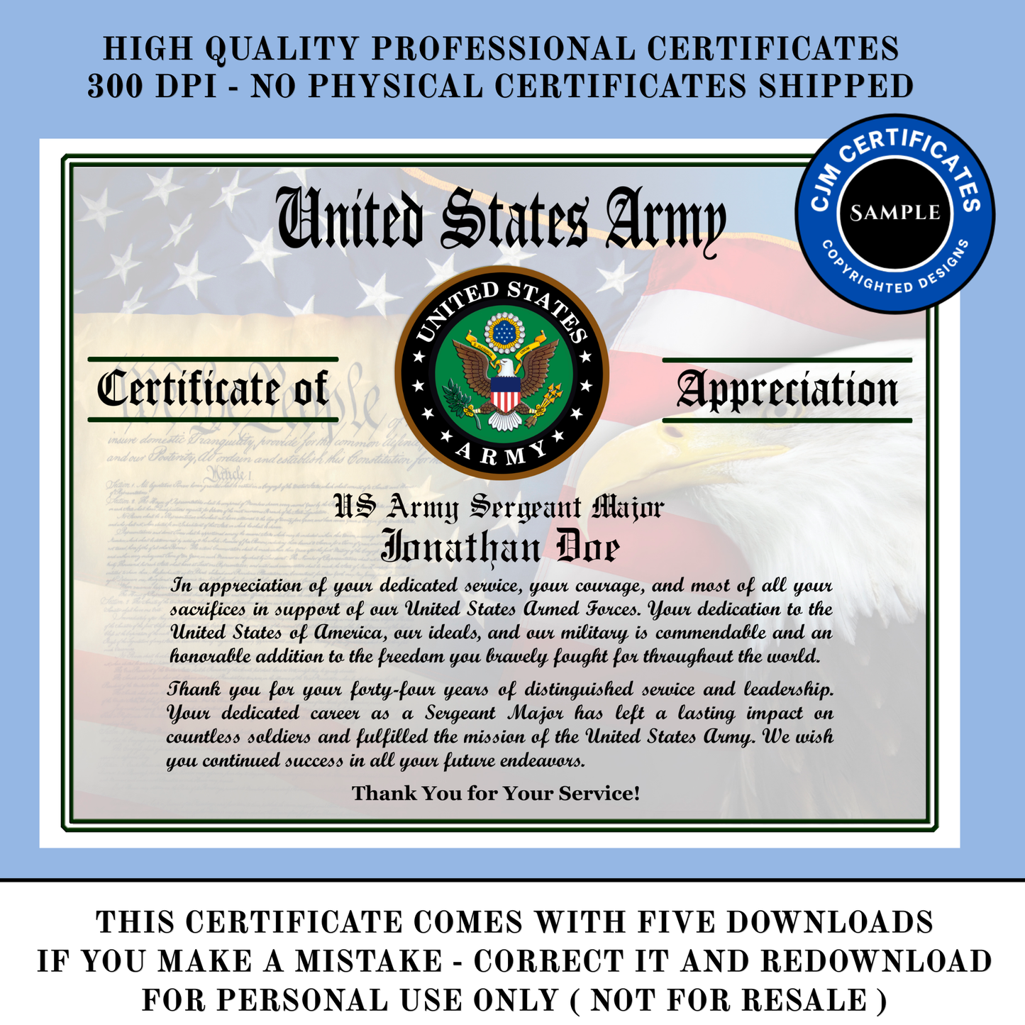 D5 US Army Retirement Certificate: Edit & Download
