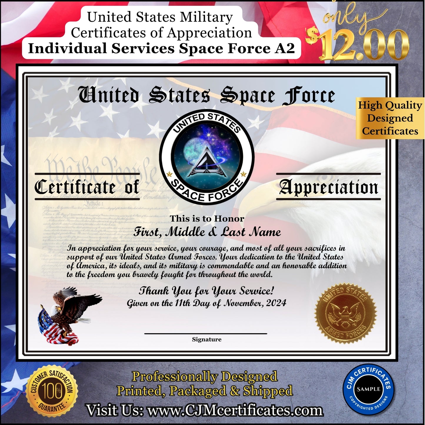 Space Force Certificates with Scripted Names