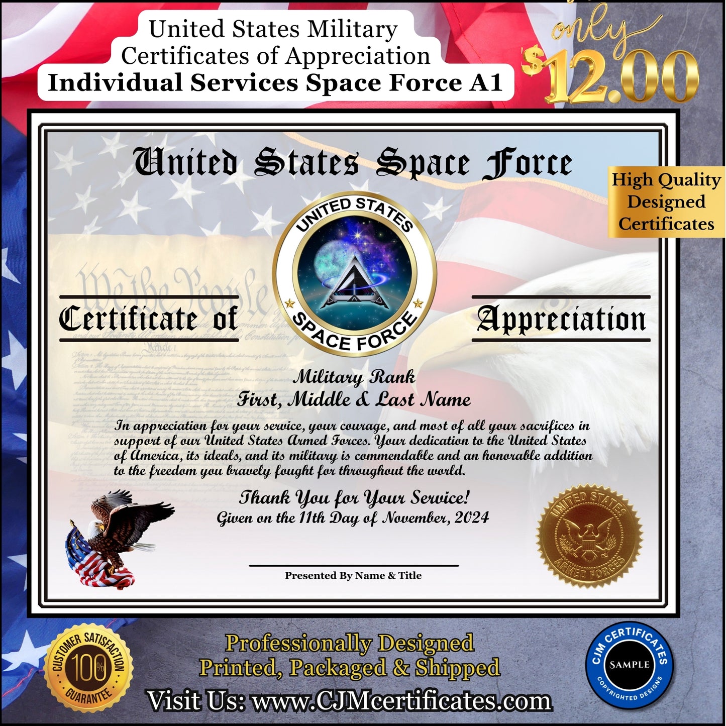 Space Force Certificates with Scripted Names