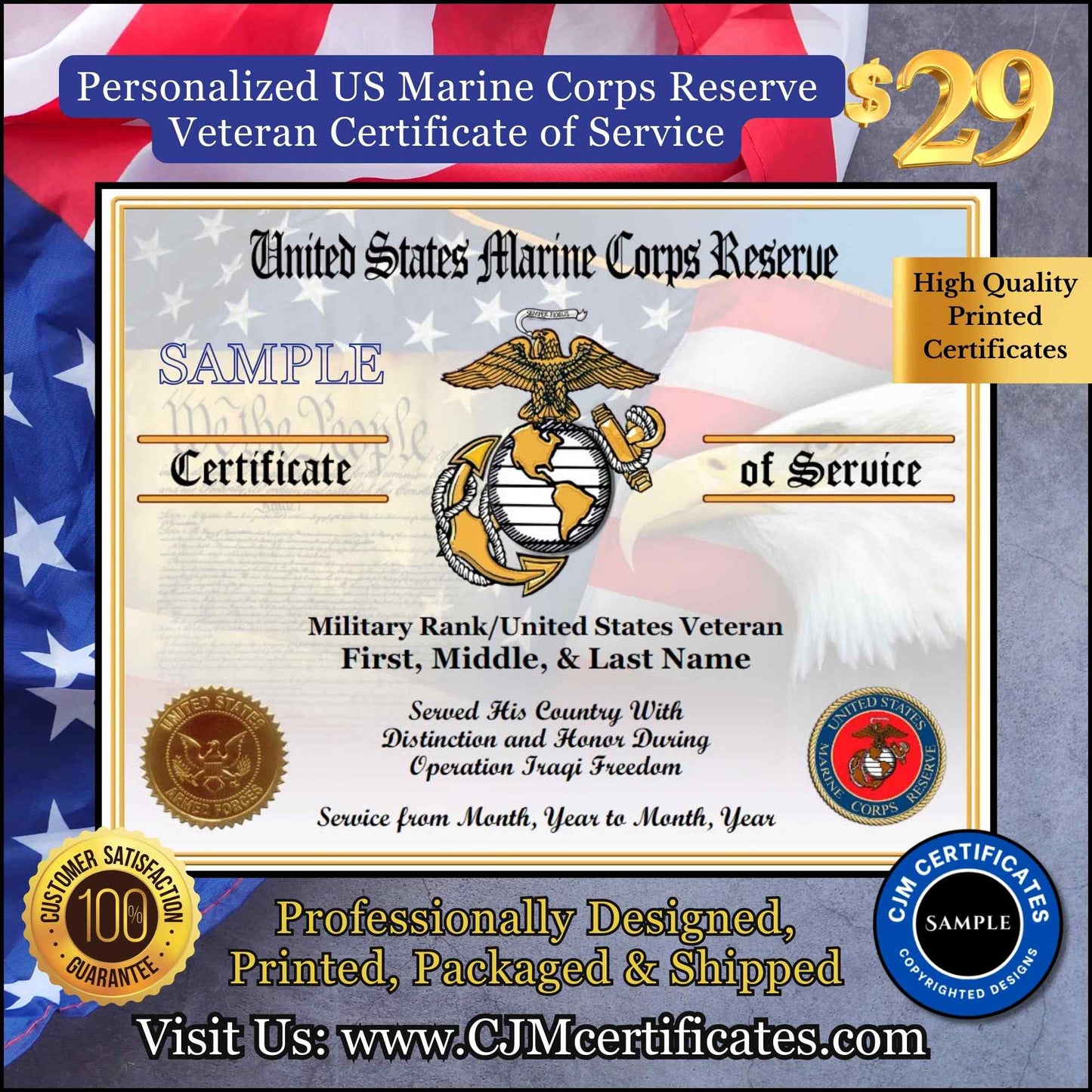Veteran Certificates of Service