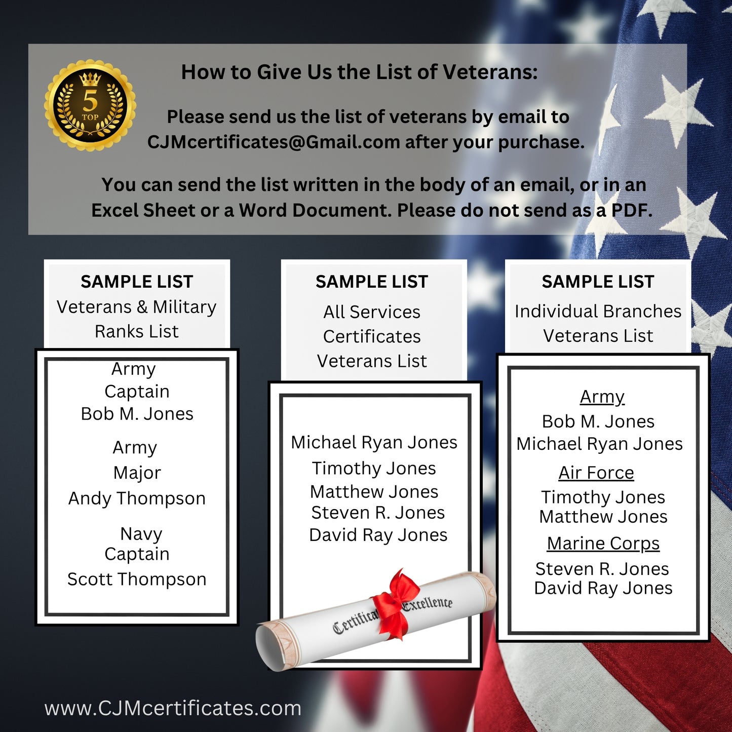 Business Veteran Appreciation Certificates D1